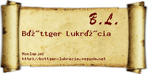 Böttger Lukrécia névjegykártya